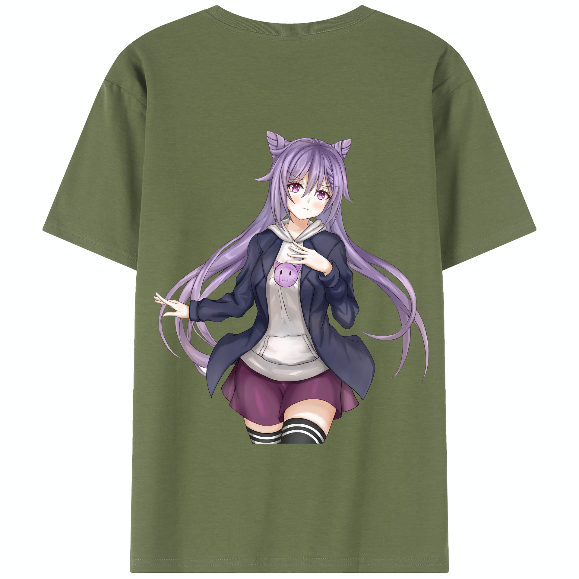 げんし神 刻晴 こくせい genshin Kokusei 綿100％半袖Tシャツ（背面プリント）